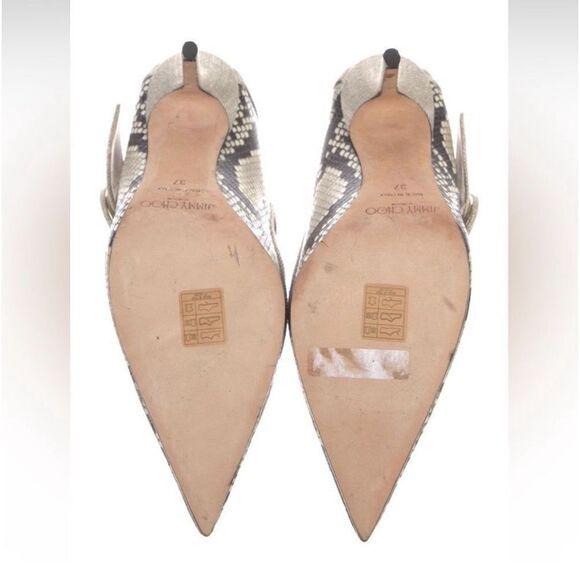 Jimmy Choo Embossed Slingback Pump Mules - Picture 5 of 5